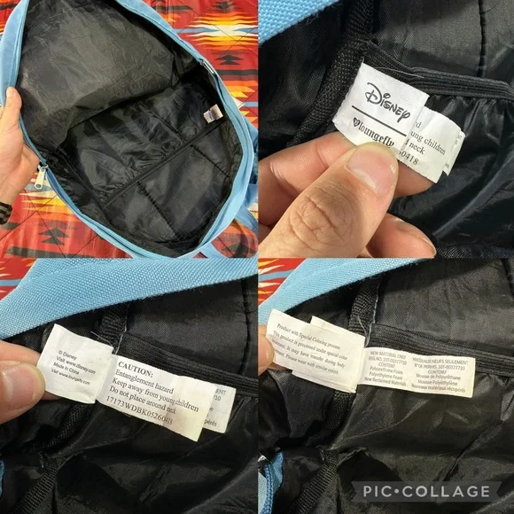 Disney Loungefly Lilo & Stitch Ears Ice Cream Tongue Flap School Blue Backpack - Picture 6 of 7